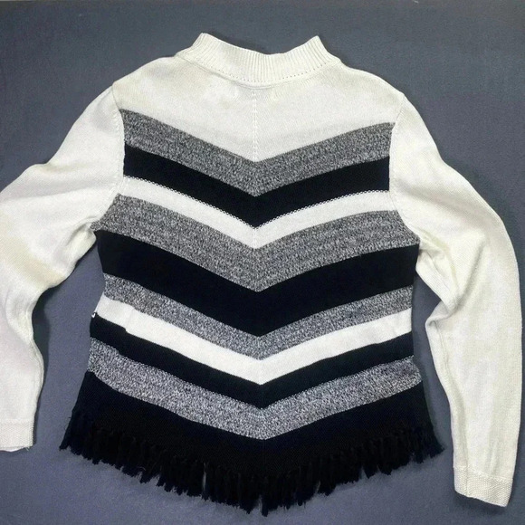 Alfred Dunner Petite Vintage Western Knit Fringe Sweater Womens PXL Warm 1261 - Picture 6 of 7